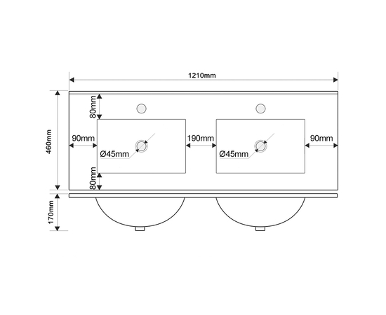 Тумба для ванной комнаты ЗОВ Лира, с раковиной, Грифель глянец 120 - Изображение 4 Тумба для ванной комнаты ЗОВ Лира, с раковиной, Грифель глянец 120 - Изображение 4