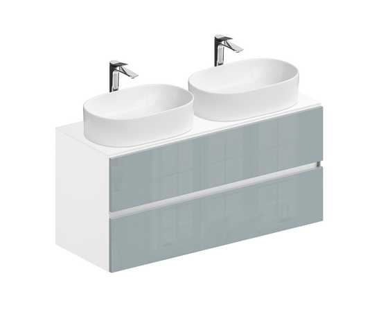 Тумба для ванной комнаты ЗОВ Лира, белая столешница, Адриатик 120 Тумба для ванной комнаты ЗОВ Лира, белая столешница, Адриатик 120