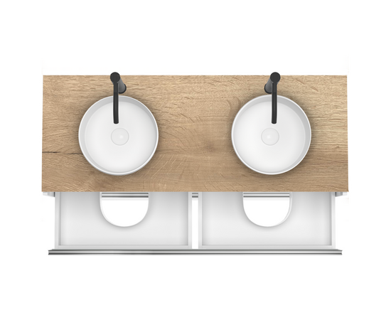 Тумба для ванной комнаты ЗОВ Дион, столешница туя, Белый мат 120 Тумба для ванной комнаты ЗОВ Дион, столешница туя, Белый мат 120