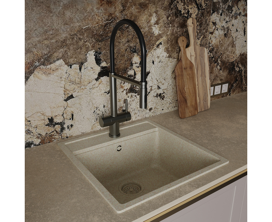 SS purifier kitchen mixer Oliveeka 458009, brushed gun metal