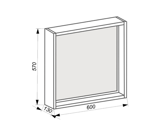 Зеркало  для ванной комнаты ЗОВ Женева, Дуб медовый 60 - Изображение 2