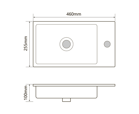 Раковина накладная Oliveeka 2045, белая - Изображение 3