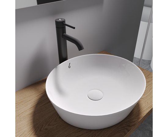 SS high basin mixer Oliveeka 962002, matte black