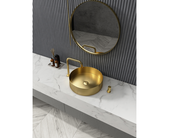 Раковина в ванную Oliveeka из нержавеющей стали 8802-GD  Золото