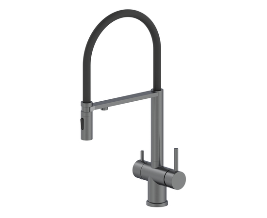 SS purifier kitchen mixer Oliveeka 458009, brushed gun metal
