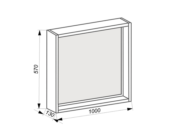 Зеркало  для ванной комнаты ЗОВ Женева, Дуб медовый 100 - Изображение 2
