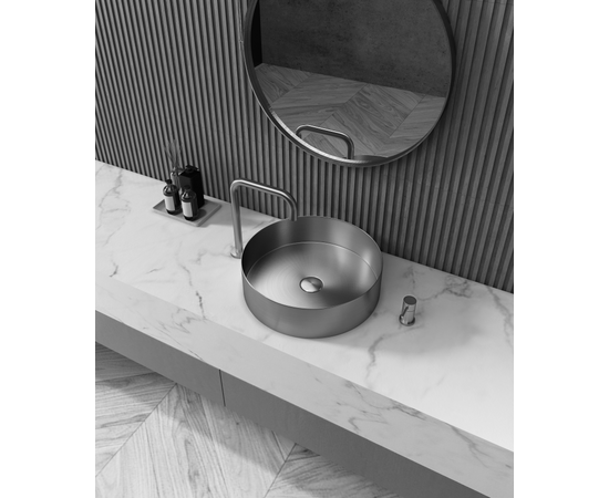 Раковина в ванную Oliveeka из нержавеющей стали 8802-GY Оружейная сталь
