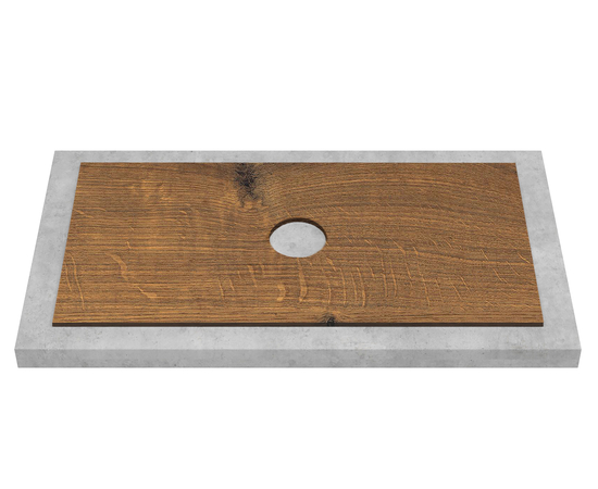 Столешница ЛДСП 18 Аттик, 1 вырез, 995х458 мм