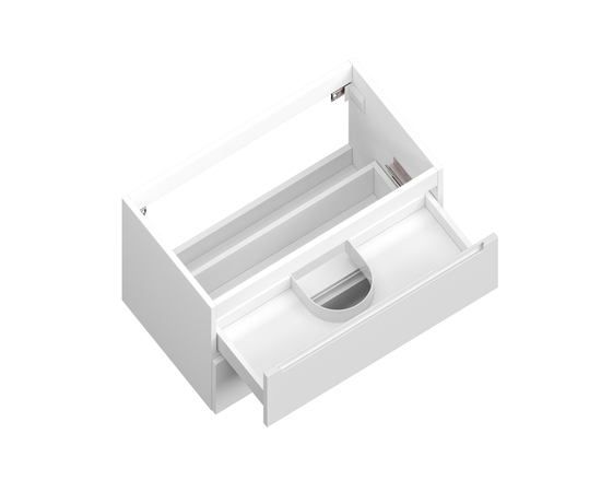 Тумба для ванной комнаты ЗОВ Дион, белая столешница ЛДСП, Белый мат 60