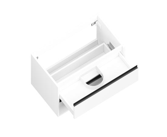 Тумба для ванной комнаты ЗОВ Парма, белая столешница ЛДСП, Белый/Белый мат 70