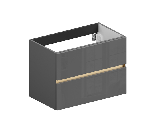 Тумба для ванной комнаты ЗОВ Лира, под раковину, Грифель глянец 60 Тумба для ванной комнаты ЗОВ Лира, под раковину, Грифель глянец 60