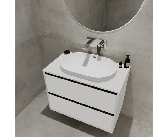 Тумба для ванной комнаты ЗОВ Парма, белая столешница ЛДСП, Белый/Белый мат 100 - Изображение 3