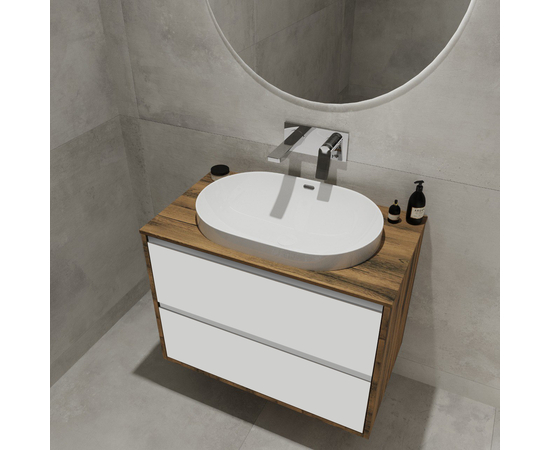 Тумба под раковину Парма P100LA0MWMC1A-LDSPA, столешница ЛДСП Аттик / Аттик/Белый мат-A 100 - Изображение 3