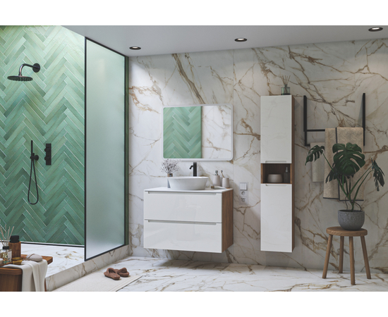 Тумба для ванной комнаты ЗОВ Дион, под раковину, Белый мат/Дуб 60 [CLONE] [CLONE] [CLONE] [CLONE] [CLONE] [CLONE] [CLONE] - Image 3