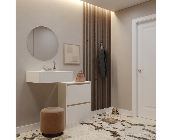 Тумба для ванной ЗОВ Монови, под раковину, подвесная, Белая 60 [CLONE] [CLONE] [CLONE] [CLONE] [CLONE] [CLONE] - Image 3