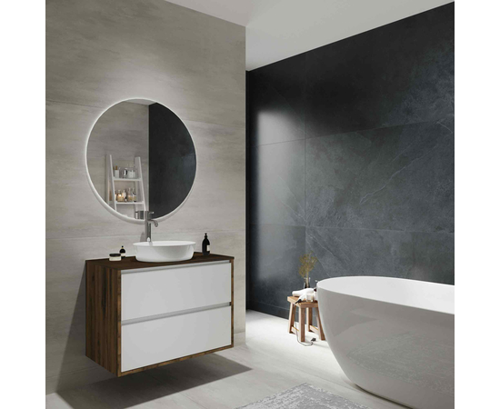 Тумба под раковину Парма P80LA0MWMC1A-LDSPA, столешница ЛДСП Аттик / Аттик/Белый мат-A 80 - Изображение 4