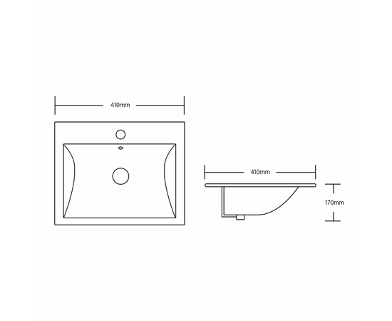 Раковина накладная Oliveeka S2001-L-40 белая - Изображение 3