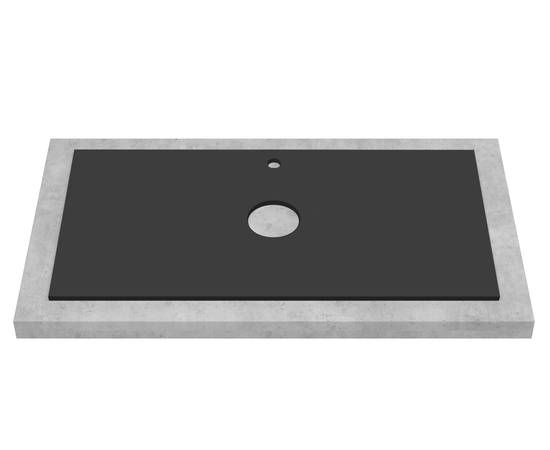 Тумба под раковину Парма P100LA0MAMC1B-LDSPG, столешница ЛДСП Антрацит / Антрацит/Аттик 100 - Изображение 2