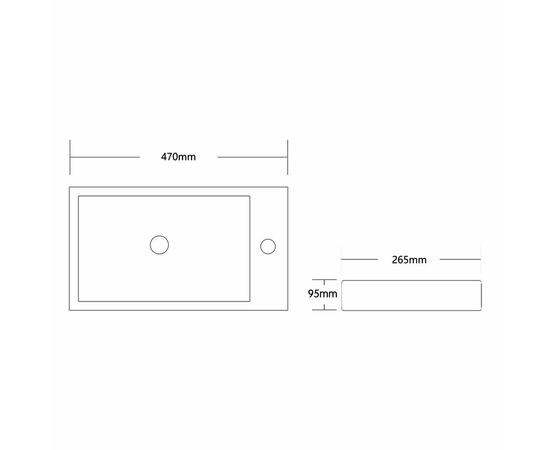 Раковина накладная Oliveeka 7091D белая - Изображение 3