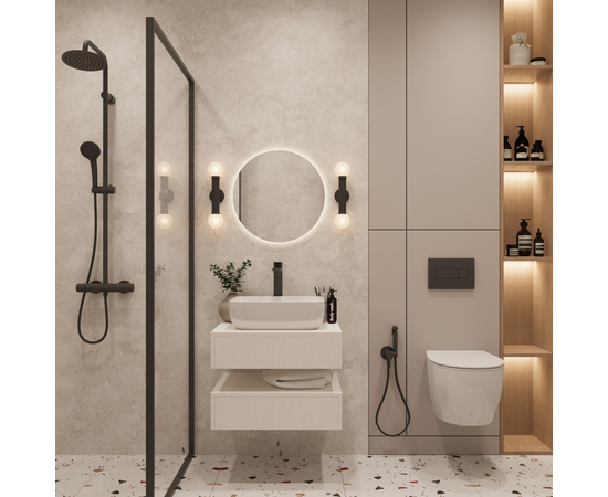 Тумба под раковину Токио премиум TP60WWPTOC0, Древесина Белая 60 / столешница ЛДСП Древесина Белая без вырезов - Изображение 6