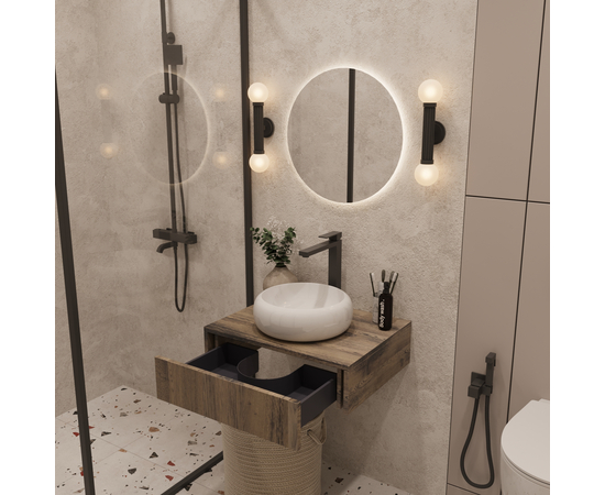 Тумба под раковину Токио премиум TP60AWPTOC0, Древесина Аттик 60 / столешница ЛДСП Древесина Аттик без вырезов - Изображение 5