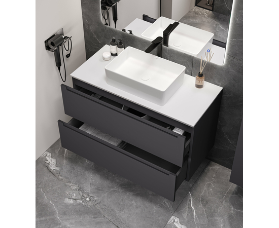 Тумба для ванной комнаты ЗОВ Дион, под раковину, Белый мат/Дуб 60 [CLONE] [CLONE] [CLONE] [CLONE] [CLONE] [CLONE] [CLONE] [CLONE] [CLONE] [CLONE] - Image 4