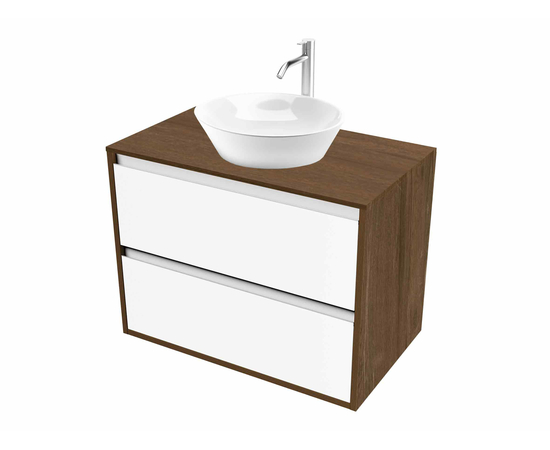 Тумба под раковину Парма P80LA0MWMC1A-LDSPA, столешница ЛДСП Аттик / Аттик/Белый мат-A 80