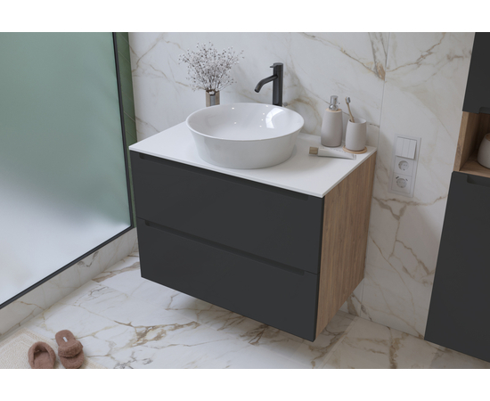 Тумба для ванной комнаты ЗОВ Дион, под раковину, Белый мат/Дуб 60 [CLONE] [CLONE] [CLONE] [CLONE] [CLONE] [CLONE] [CLONE] [CLONE] [CLONE] [CLONE] [CLONE] - Image 4