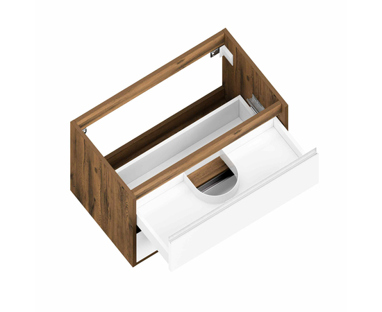 Тумба под раковину Парма P100LA0MWMC1A-LDSPA, столешница ЛДСП Аттик / Аттик/Белый мат-A 100