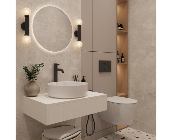 Раковина накладная Oliveeka 9514C на столешницу 400-400 белая - Изображение 4