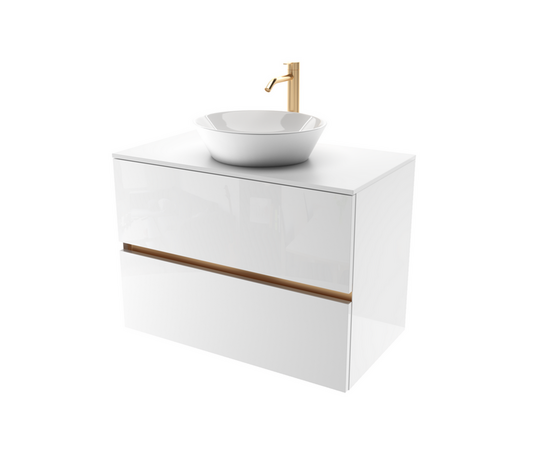 Тумба для ванной комнаты ЗОВ Лира, белая столешница, Белый глянец 70 Тумба для ванной комнаты ЗОВ Лира, белая столешница, Белый глянец 70