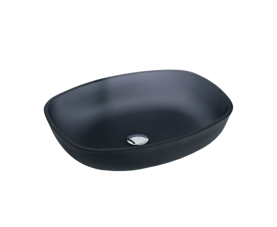 Раковина в ванную Oliveeka TY335MGY на столешницу 540-395 черная