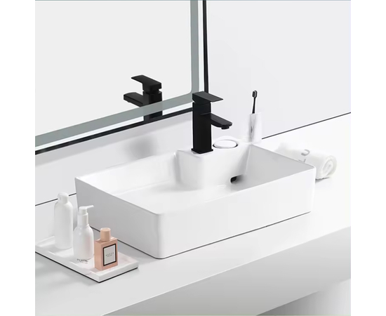 Раковина накладная Oliveeka 9716B на столешницу 600-420 белая - Изображение 3 Раковина накладная Oliveeka 9716B на столешницу 600-420 белая - Изображение 3