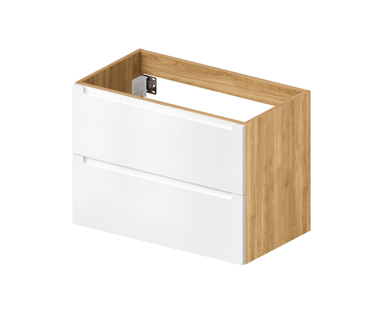 Тумба для ванной комнаты ЗОВ Дион, под раковину, Белый глянец/Дуб 90 Тумба для ванной комнаты ЗОВ Дион, под раковину, Белый глянец/Дуб 90