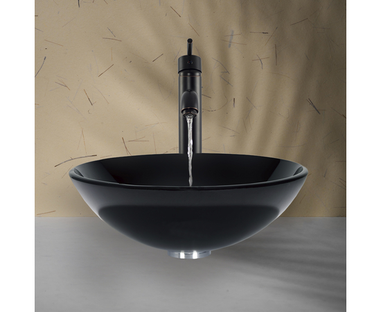 Раковина в ванную Oliveeka TY006SB на столешницу 420-420 черная - Изображение 4