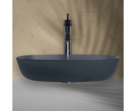 Раковина в ванную Oliveeka TY335MGY на столешницу 540-395 черная - Изображение 5