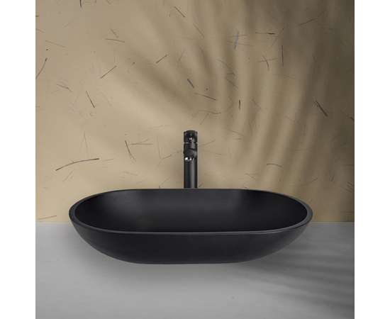 Раковина в ванную TY164 на столешницу 540-340 черная - Изображение 3