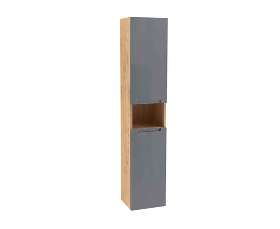 Пенал для ванной комнаты ЗОВ Эридан, Графит мат /дуб  150 [CLONE]