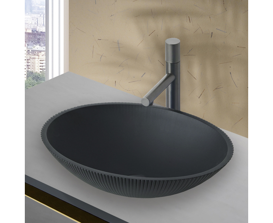 Раковина в ванную Oliveeka TY336MB на столешницу 500-360 черная - Изображение 3