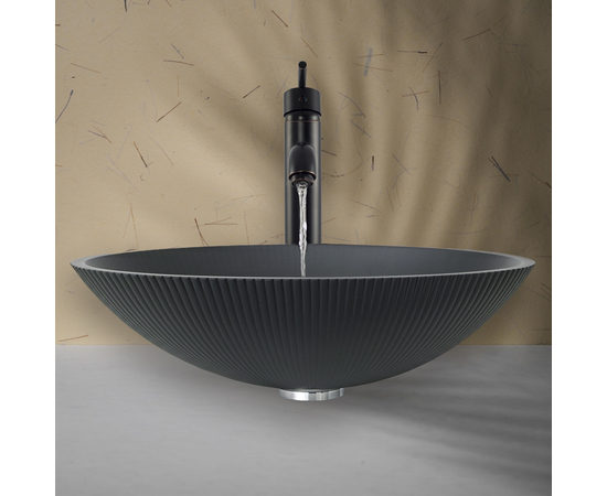 Раковина в ванную Oliveeka TY336MB на столешницу 500-360 черная - Изображение 5