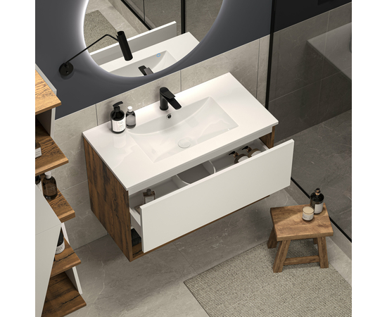 Раковина накладная Oliveeka, белая, S100 - Изображение 5