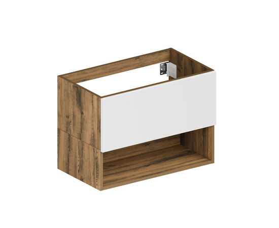 Тумба для ванной комнаты ЗОВ Кито-2, под столешницу, Аттик/Белый мат 100 Тумба для ванной комнаты ЗОВ Кито-2, под столешницу, Аттик/Белый мат 100