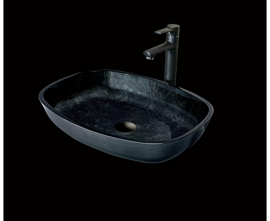 Раковина в ванную TY-220 на столешницу 540-395 черный - Изображение 3