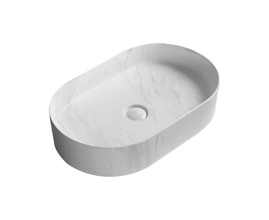 Раковина накладная Oliveeka 0055-MM-1 матовый мрамор