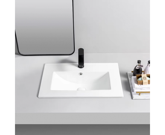 Раковина накладная Oliveeka YJ-802-50, белая - Изображение 2