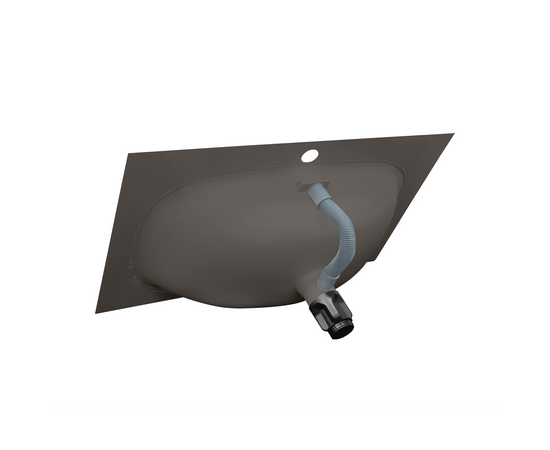 Раковина накладная алюминиевая M115B70 темный коричневый - Изображение 2