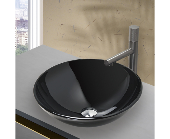 Раковина в ванную Oliveeka TY006SB на столешницу 420-420 черная - Изображение 3