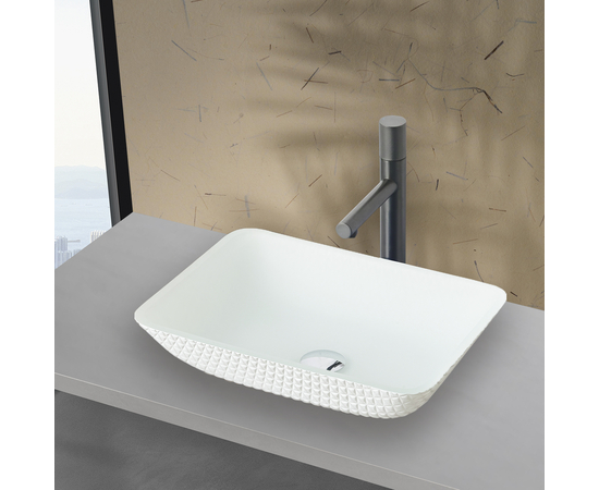 Раковина в ванную Oliveeka TY330MW на столешницу 460-330 белая - Изображение 3