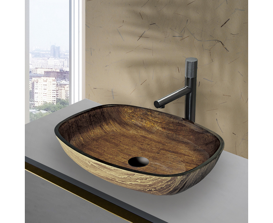 Раковина в ванную TY-219 на столешницу 540-395 дерево - Изображение 4