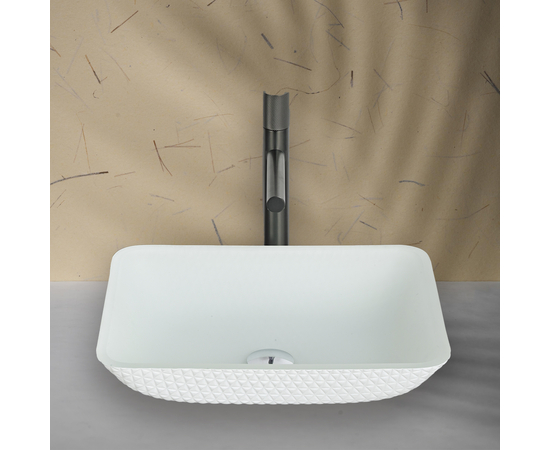 Раковина в ванную Oliveeka TY330MW на столешницу 460-330 белая - Изображение 5